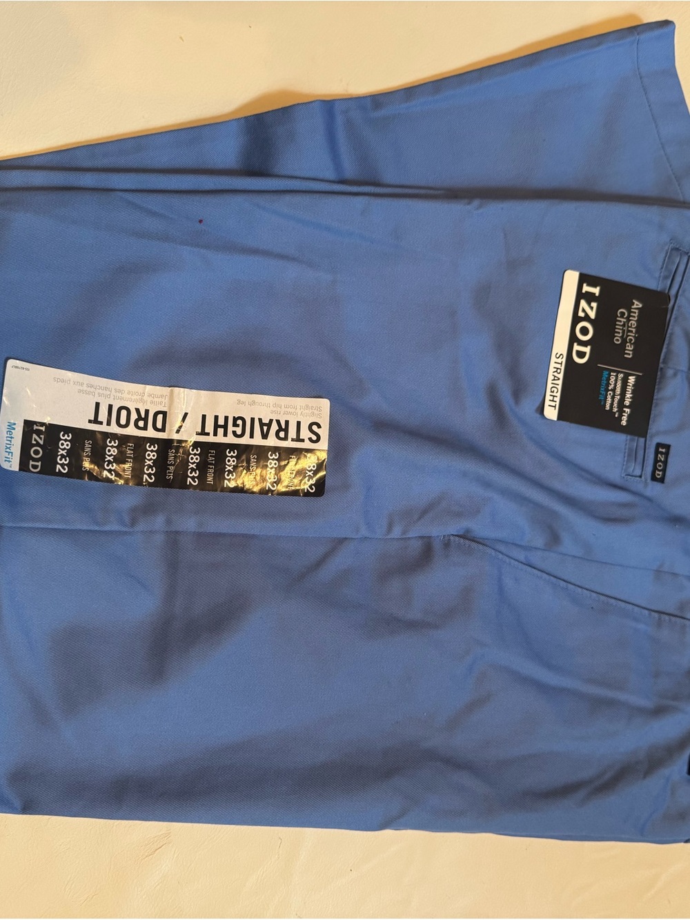 Izod Men's Straight Casual Pants in Medium Blue